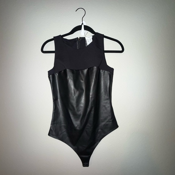 New Wolford Faux Leather Bodysuit US 4 - Picture 3 of 6